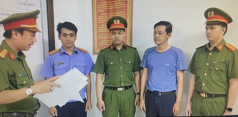 Ông Phan Dương Đại (Công ty thang máy điện Đại Tiến) - Ảnh: Công an