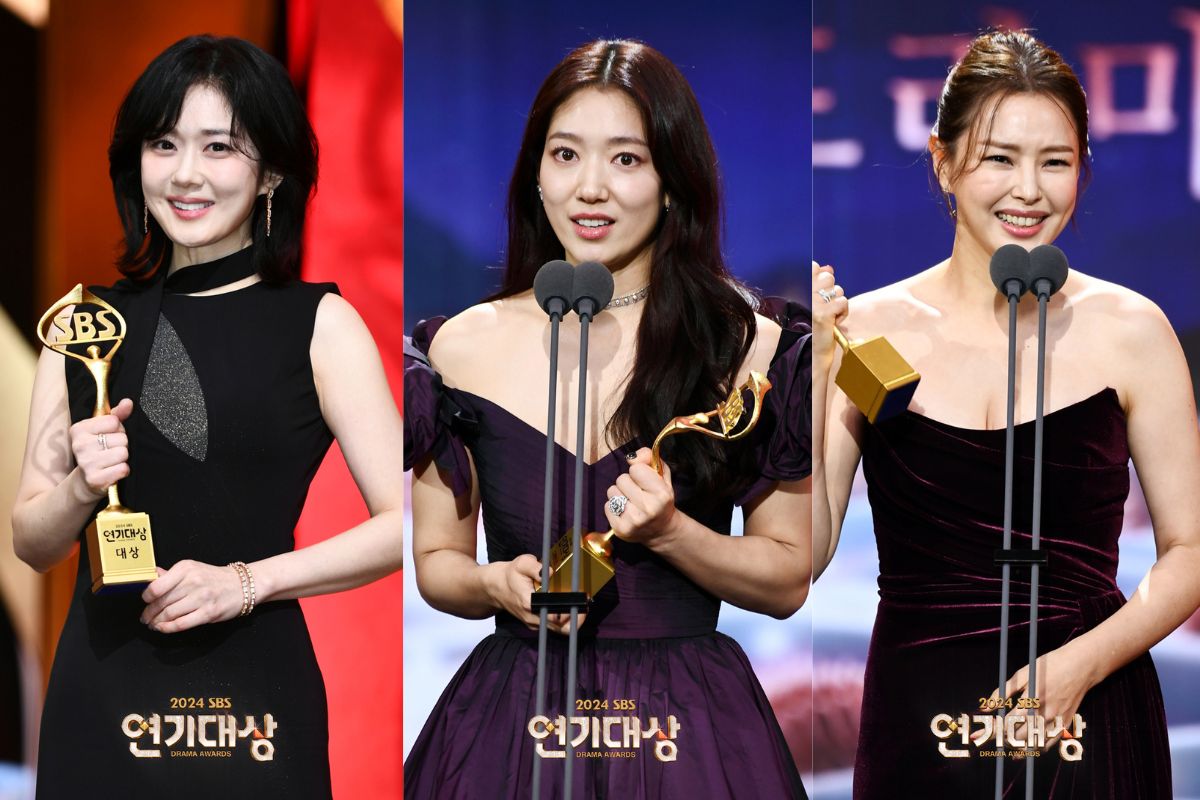 Jang Nara, Park Shin Hye và Honey Lee đều cảm ơn chồng khi nhận giải thưởng diễn xuất. Ảnh: Naver