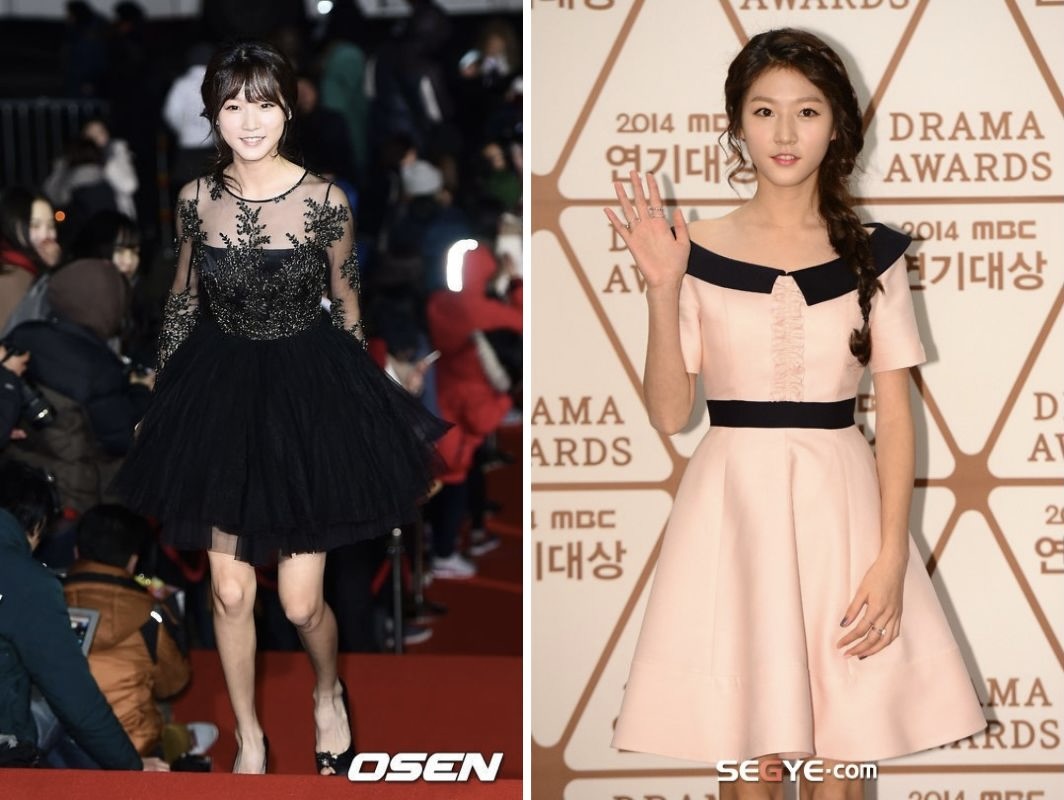 Kim Sae Ron ngọt ngào, duyên dáng ở tuổi 14 khi tham dự lễ trao giải cuối năm của các đài truyền hình Hàn Quốc. Ảnh: Naver