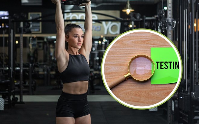 Bài tập đẩy tạ để kiểm tra sức bền cơ bắp, sức mạnh tổng thể