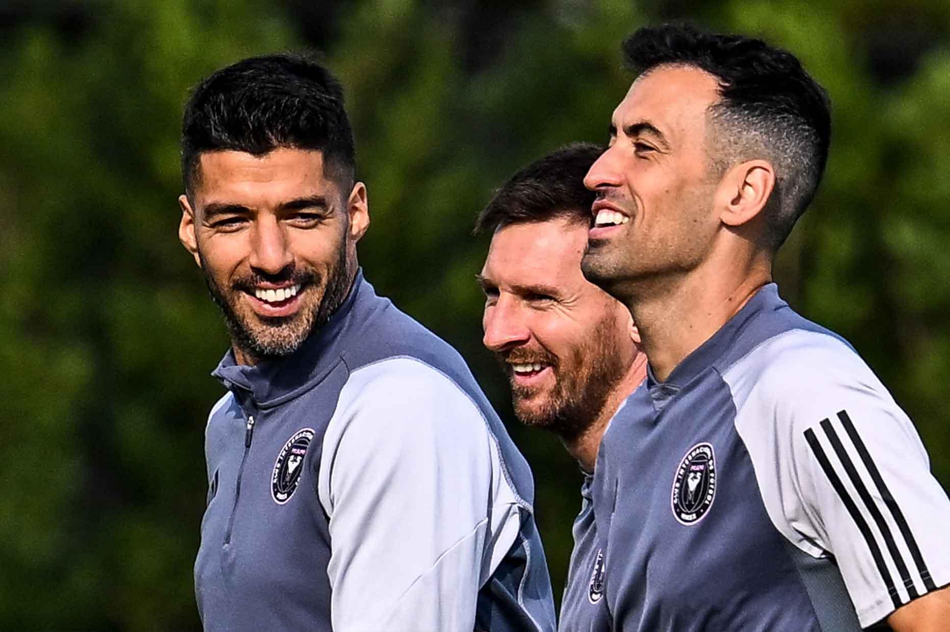 Những ngôi sao lừng danh một thời của Barcelona đã quá đủ cho hàng công của Inter Miami. Ảnh: AFP