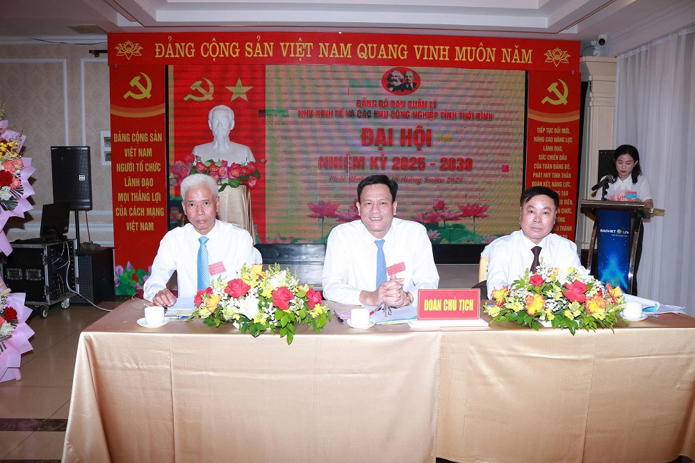 Lãnh đạo Ban Quản lý KKT và các KCN tỉnh Thái Bình chỉ đạo Đại hội Đảng bộ Ban Quản lý KKT và các KCN tỉnh Thái Bình nhiệm kỳ 2025-2030