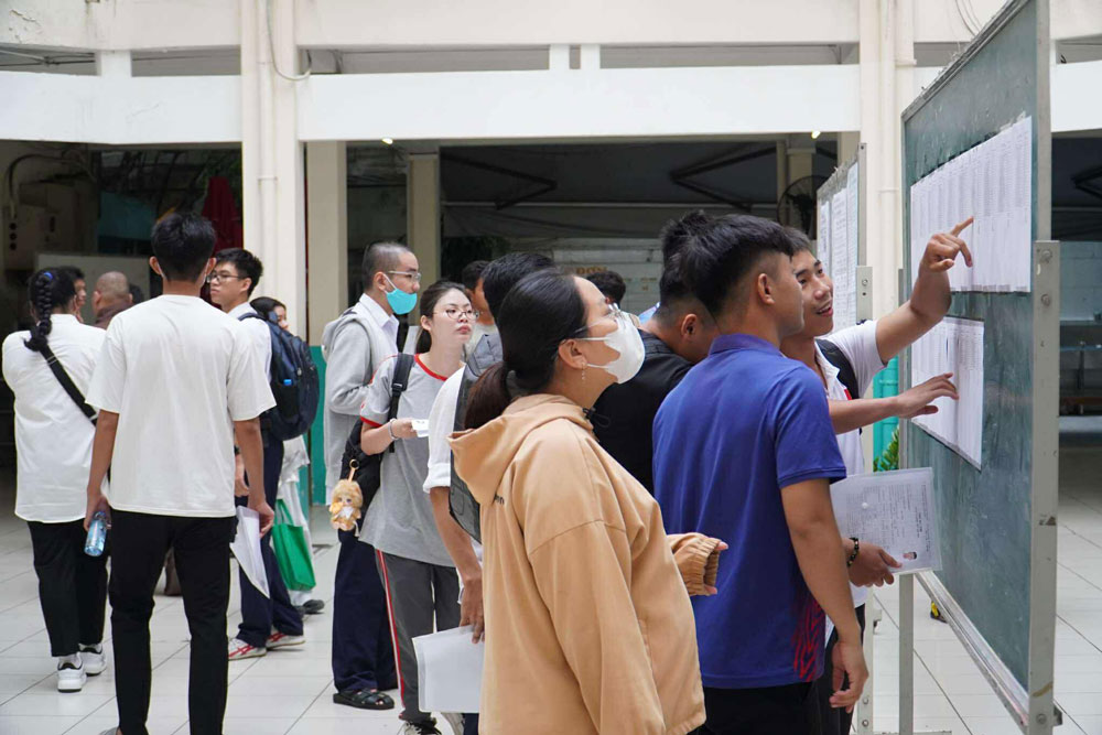 Học sinh dự thi tốt nghiệp THPT tại TPHCM năm nay. Ảnh: Ngọc Lê