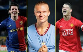 Haaland vượt mặt cả Messi và Ronaldo và thành tích ghi bàn ở tuổi 25.