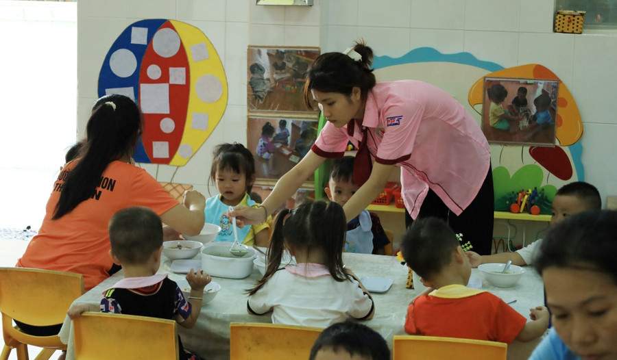 Trẻ tại Trường Mầm non Thạnh An (Thạnh An, TPHCM). Ảnh: Lê Nam nhan-dien-thach-thuc-1.jpg