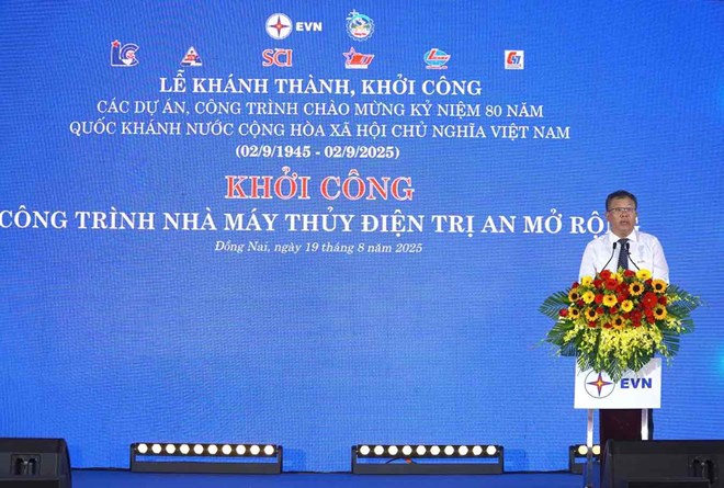 Khởi công nhà máy thủy điện Trị An mở rộng công suất 200MW, tổng mức đầu tư 3.900 tỉ đồng