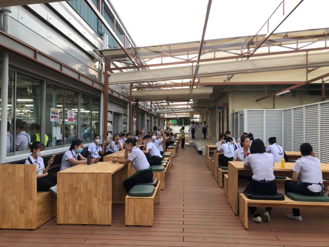 Khu nghỉ ngơi giữa ca cho người lao động. Ảnh: CĐCS cung cấp