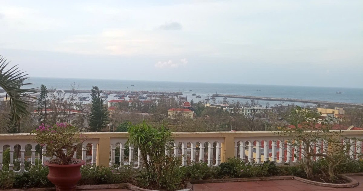 Thời tiết tại Bạch Long Vĩ, Hải Phòng trong sáng 25.9. Ảnh: Nha Hường