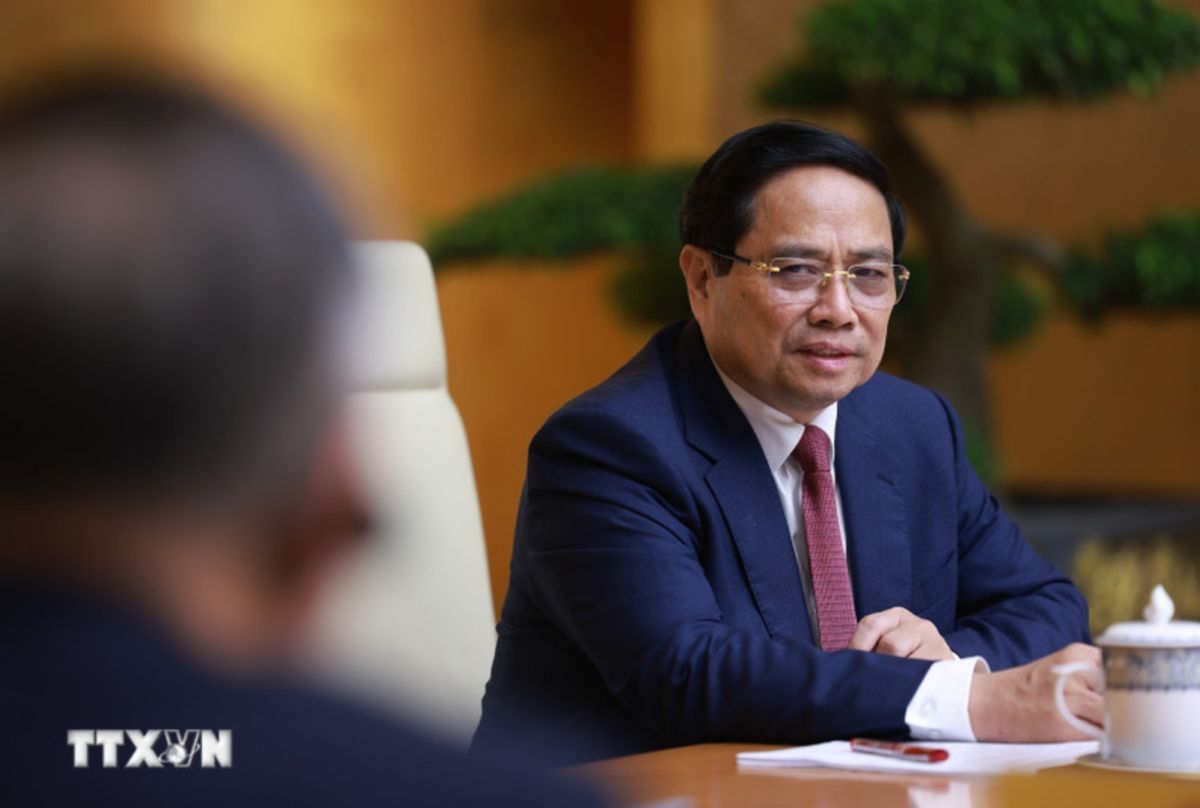 Thủ tướng Chính phủ Phạm Minh Chính phát biểu. Ảnh: TTXVN