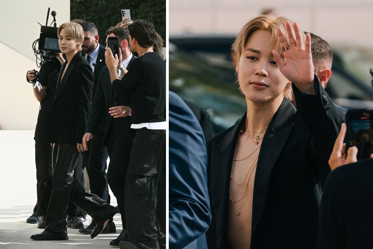 Jimin (BTS) tại show Dior. Ảnh: cắt từ video