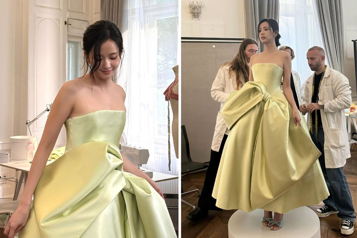Trang phục của Jisoo (Blackpink) trong buổi thử đồ trước show diễn Dior. Ảnh: chụp màn hình