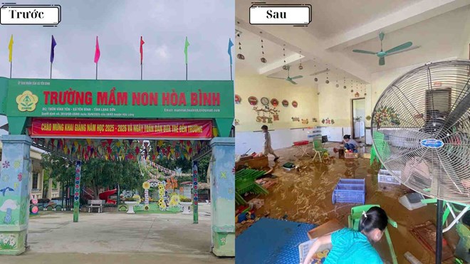 Nắng sau lũ, phơi lại từng con chữ giữa sân trường