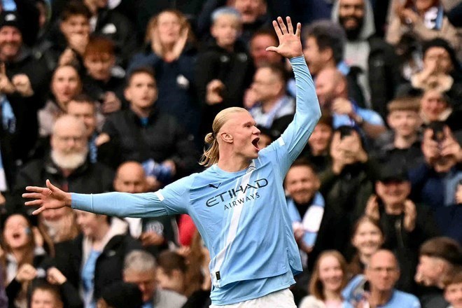 Erling Haaland lập cú đúp, Man City thắng dễ Bournemouth