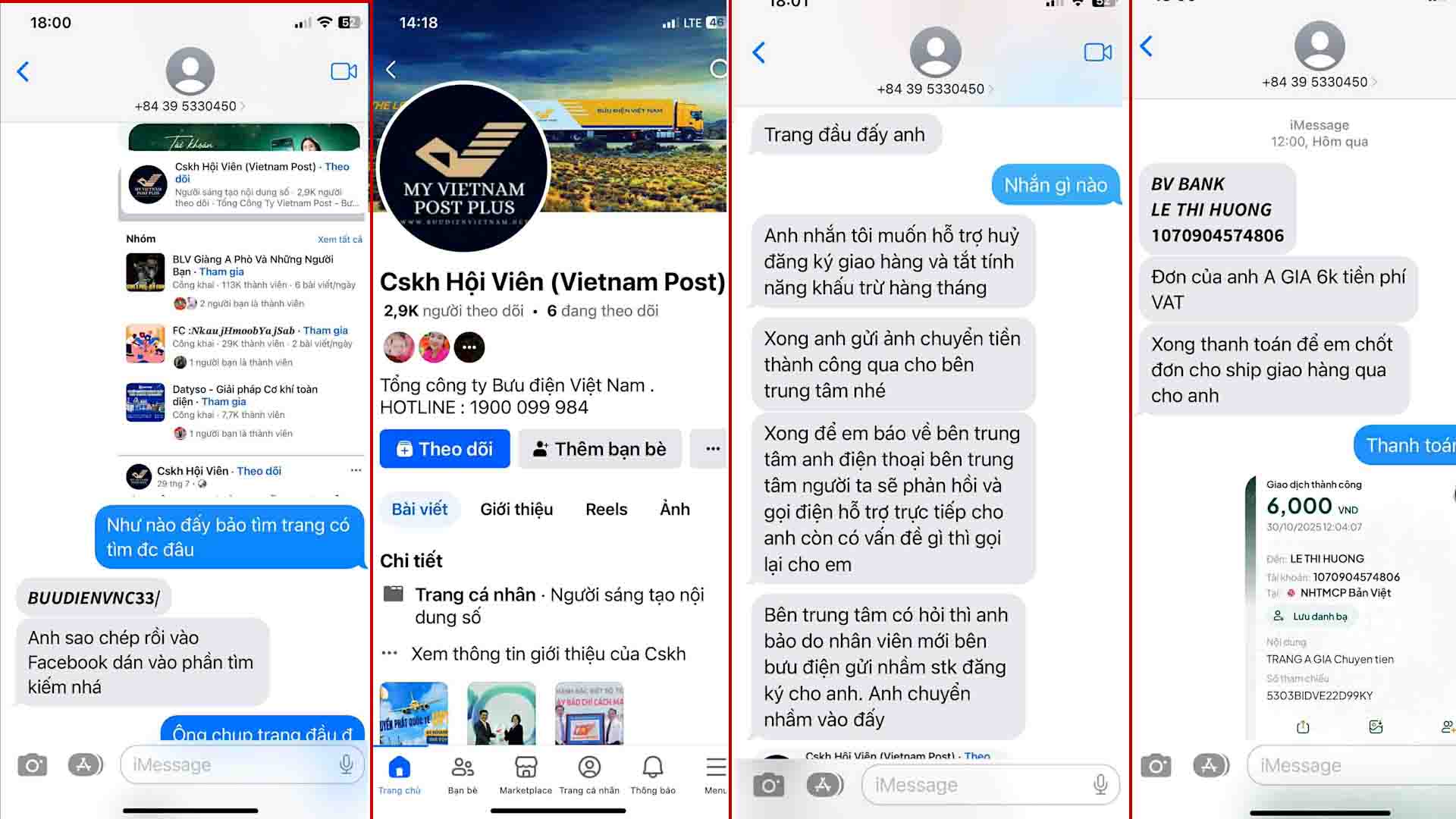 Đoạn tin nhắn trao đổi giữa anh Gia và các đối tượng lừa đảo. Ảnh: NVCC