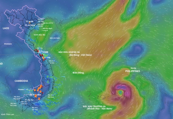 Bão số 13 Kalmaegi mạnh nhất giật cấp 17 trong 24 giờ tới trước khi đổ bộ đêm 6.11