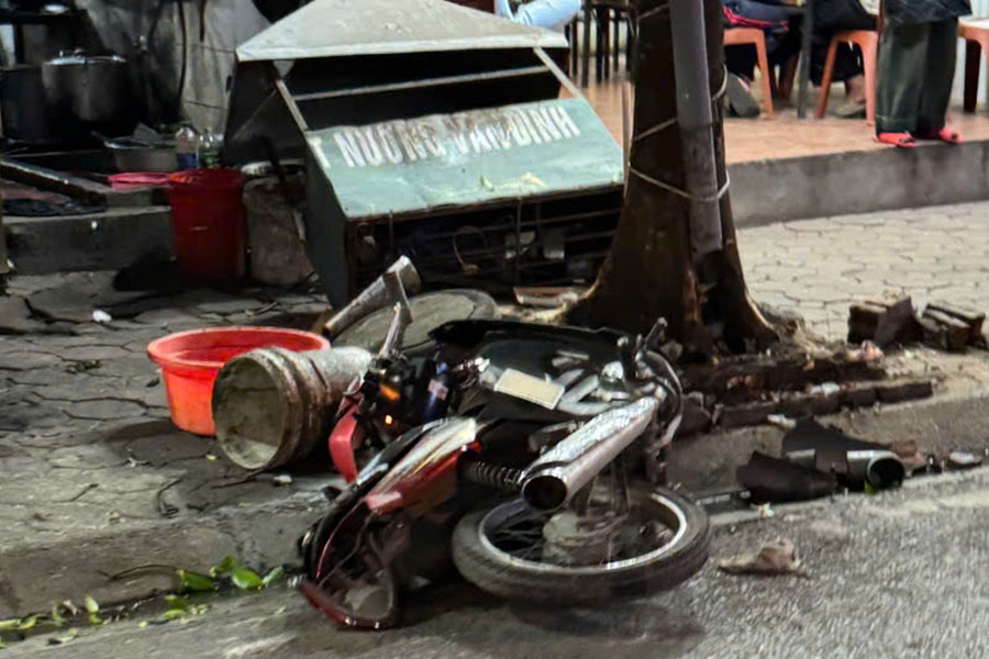 Hiện trường vụ tai nạn. Ảnh: Hiếu Thành