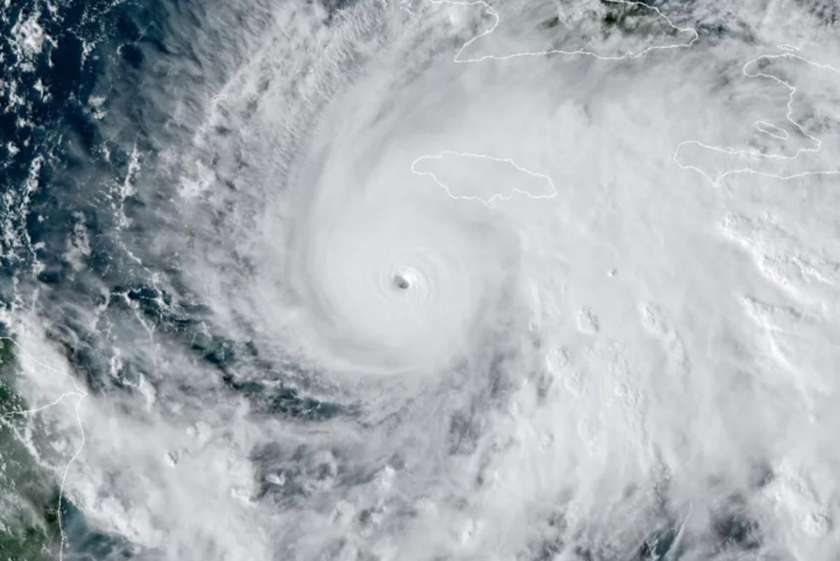 Bão Melissa trên biển Caribe ngày 28.10.2025. Ảnh: NOAA