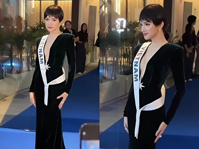 Hoa hậu Hương Giang trong các buổi hoạt động của Miss Universe 2025. Ảnh: Ban tổ chức cuộc thi.