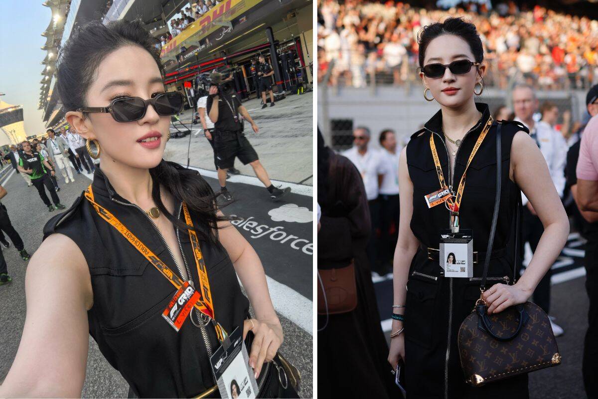 Lưu Diệc Phi tham gia sự kiện đua xe F1 ở