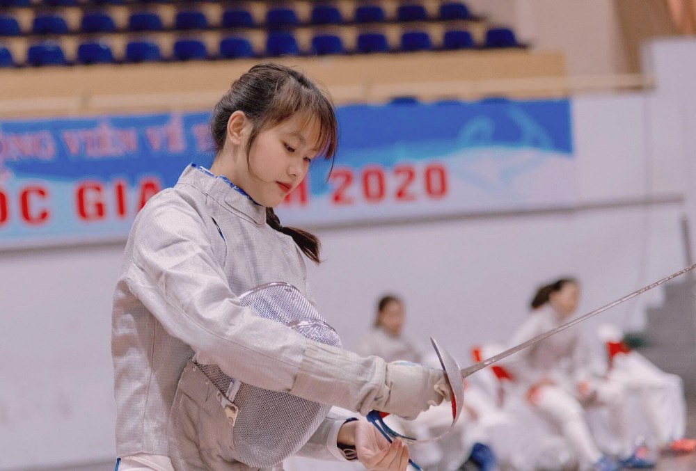 Ngô Thị Hương xinh đẹp khi tập luyện. Ảnh: Nhân vật cung cấp.