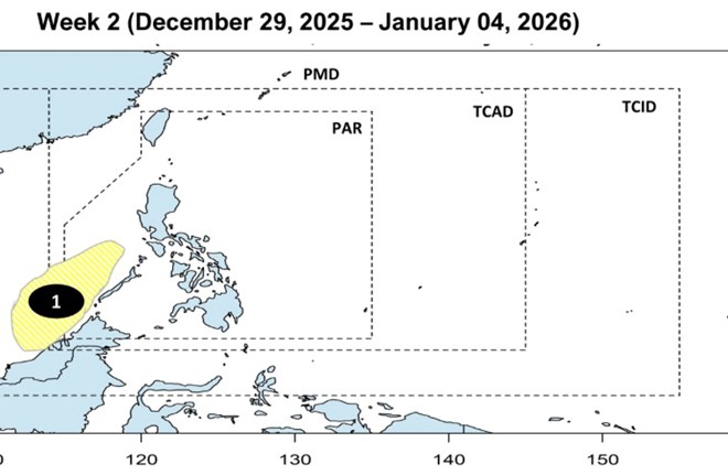 Dự báo mới về khả năng áp thấp xuất hiện tuần này