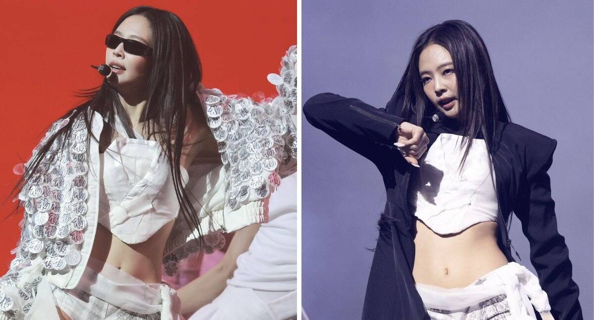 Jennie đưa nhiều yếu tố văn hóa Hàn Quốc vào màn trình diễn ở MMA. Ảnh: cắt từ video