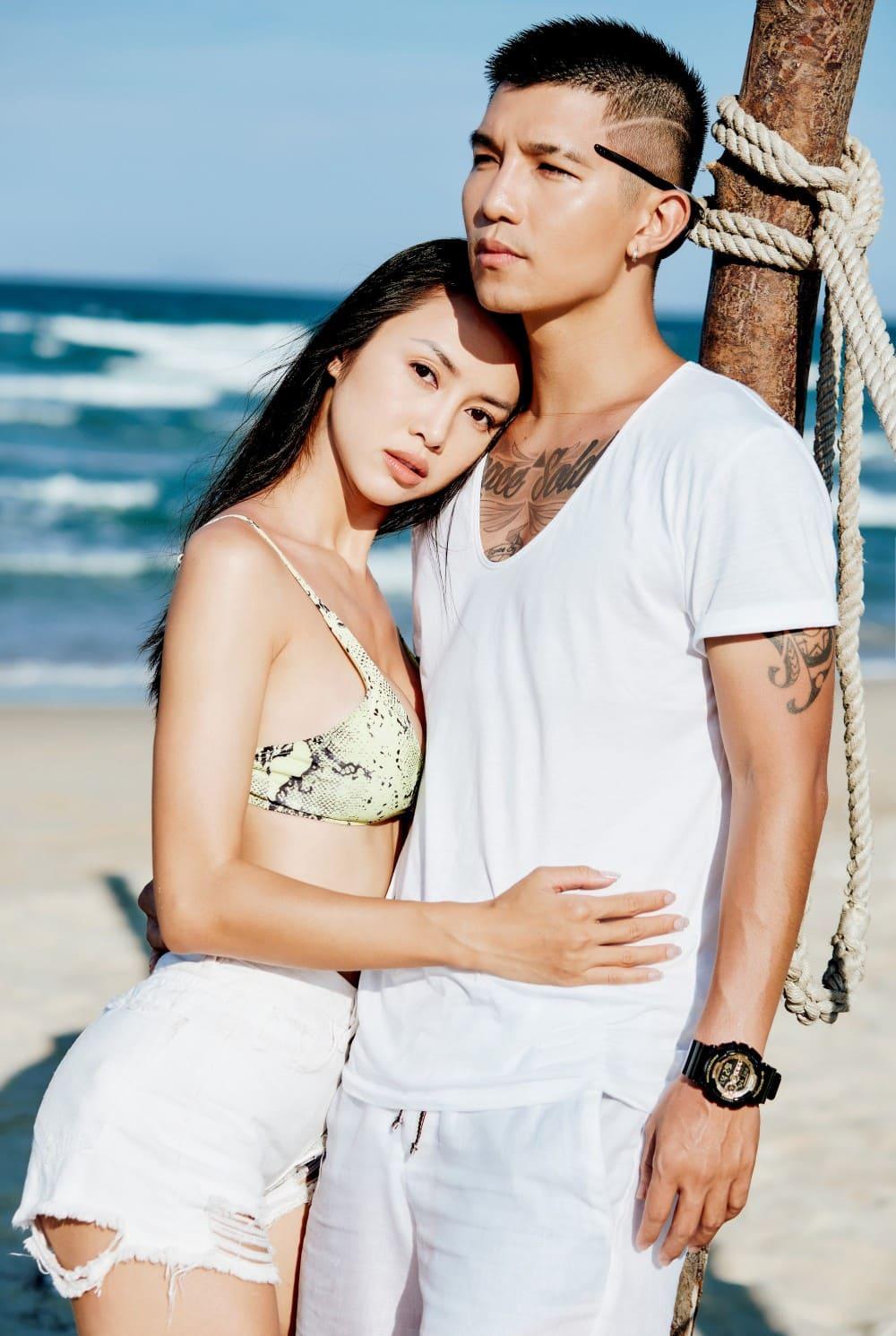 “Chị đẹp” Vũ Ngọc Anh và chồng. Ảnh: NVCC