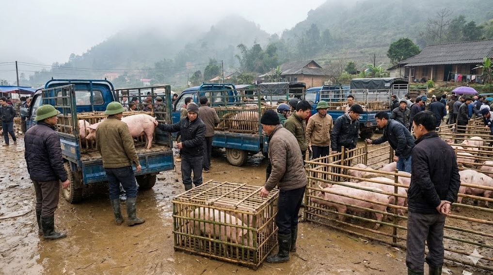 Sau đợt tăng nóng, giá heo hơi miền Bắc đã điều chỉnh giảm nhẹ để cân bằng cung cầu - Ảnh minh họa
