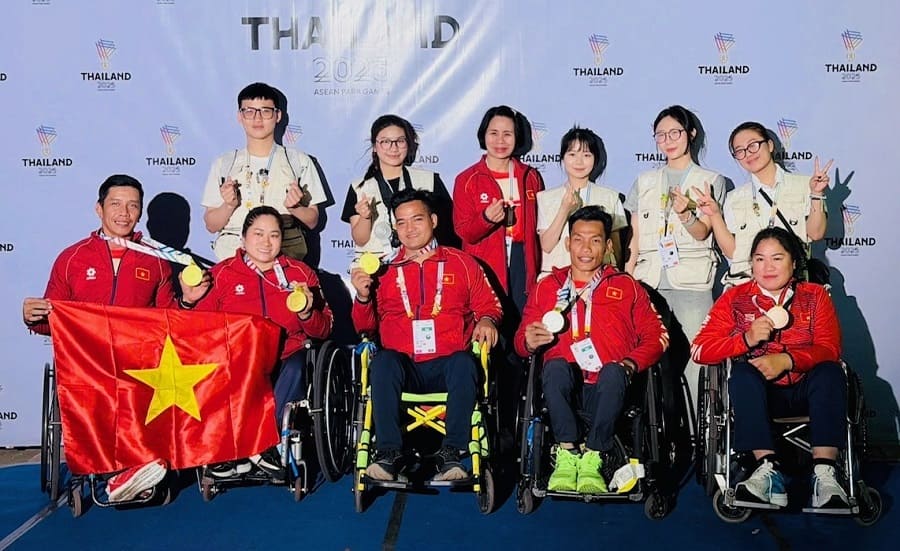 Thể thao người khuyết tật Việt Nam đã nỗ lực tranh tài và hoàn thành chỉ tiêu ở ASEAN Para Games 13. Ảnh: Thái Dương