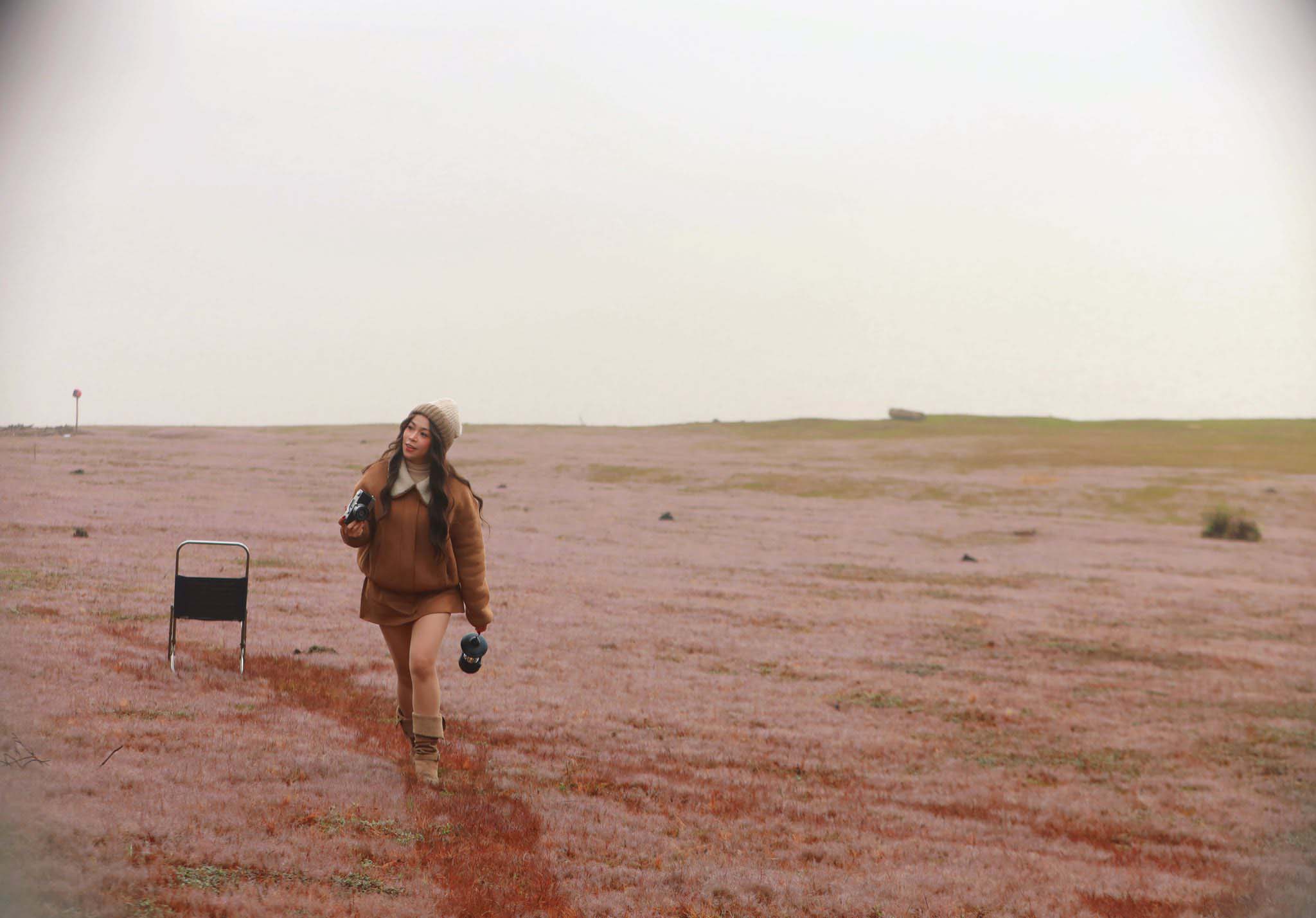 Chị Hồng Tâm, một du khách từ Hà Nội vừa có chuyến săn cỏ hồng tại Đà Lạt, hào hứng chia sẻ: “Đường lên đồi cỏ chỗ Cây thông cô đơn khá dốc và dài. Thời điểm vàng để săn ảnh là từ 5h30 đến 7h30 sáng. Khi ấy mặt trời vừa ló rạng, tạo nên hiệu ứng cỏ tuyết cực kỳ ảo diệu. Sau 8h khi sương tan hẳn, sắc hồng rực rỡ mới hiện rõ, đồi cỏ nhìn thơ mộng chẳng kém gì trong phim Hàn Quốc, lên hình góc nào cũng đẹp mê hồn.”