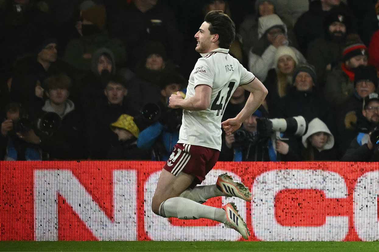 Declan Rice đang là tiền vệ toàn diện nhất Premier League. Ảnh: AFP