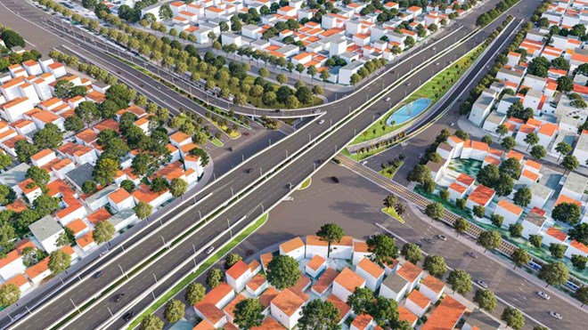 Phối cảnh nút giao Vành đai 2 - Phạm Văn Đồng. Ảnh: Ban Giao thông TPHCM