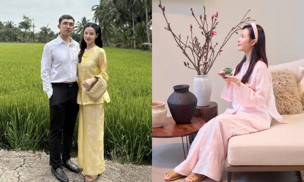 Midu sang chảnh với áo bà ba. Ảnh: Cắt từ video.