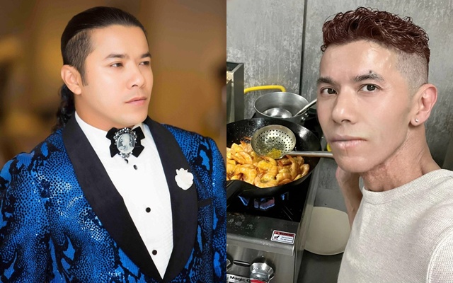 Ca sĩ Kasim Hoàng Vũ gầy gò, tiều tụy khi phải chống trọi với căn bệnh viêm khớp xương hàm. Ảnh NVCC