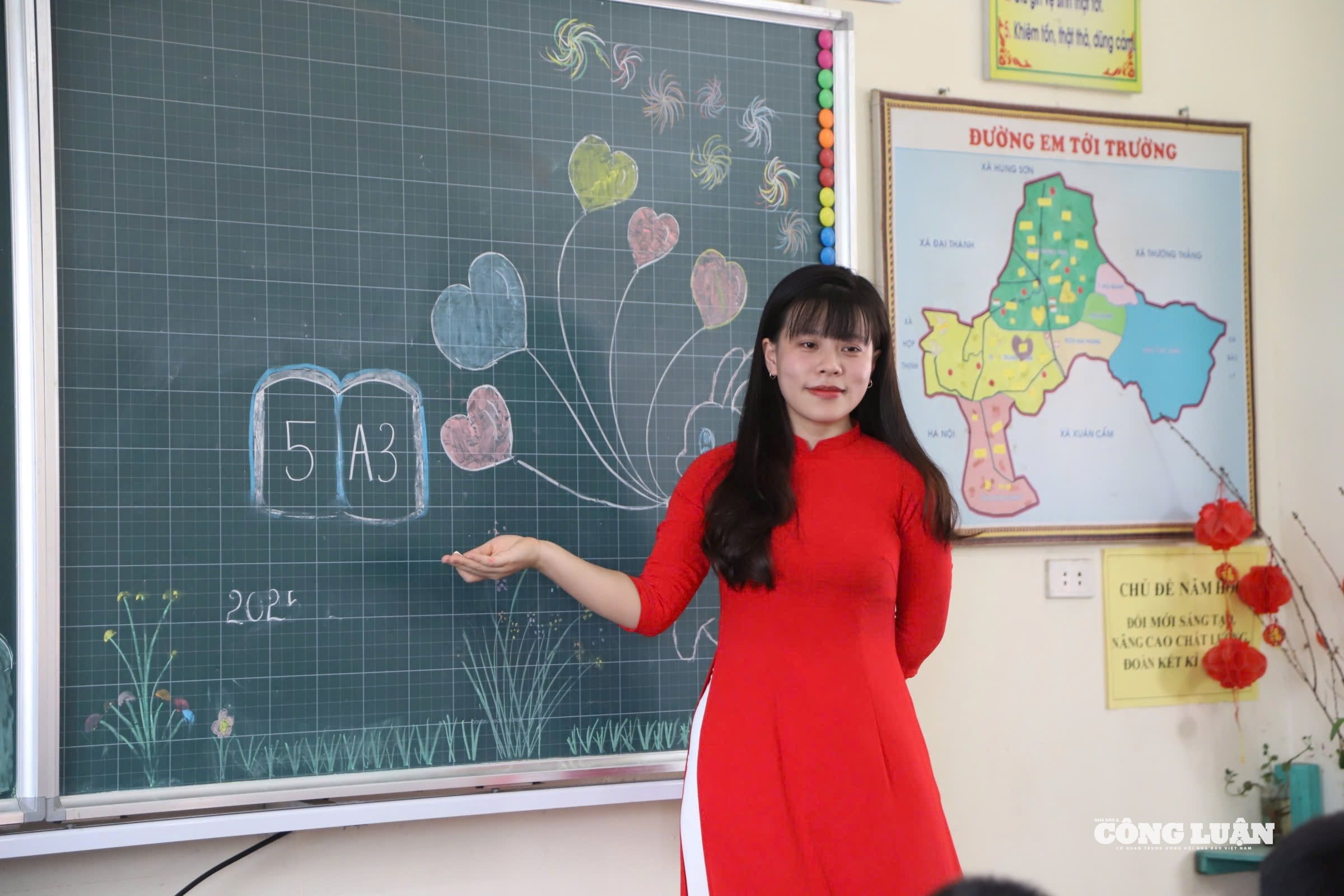 Cô Lê Phương Thanh, giáo viên Trường Tiểu học Mai Trung số 2.