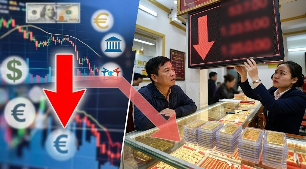 Giá vàng trong nước sáng 14-3-2026 giảm mạnh theo xu hướng điều chỉnh của thị trường vàng thế giới - Ảnh minh họa