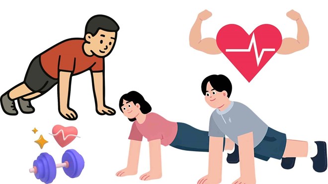 Số lần chống đẩy trong 1 phút để đánh giá thể lực