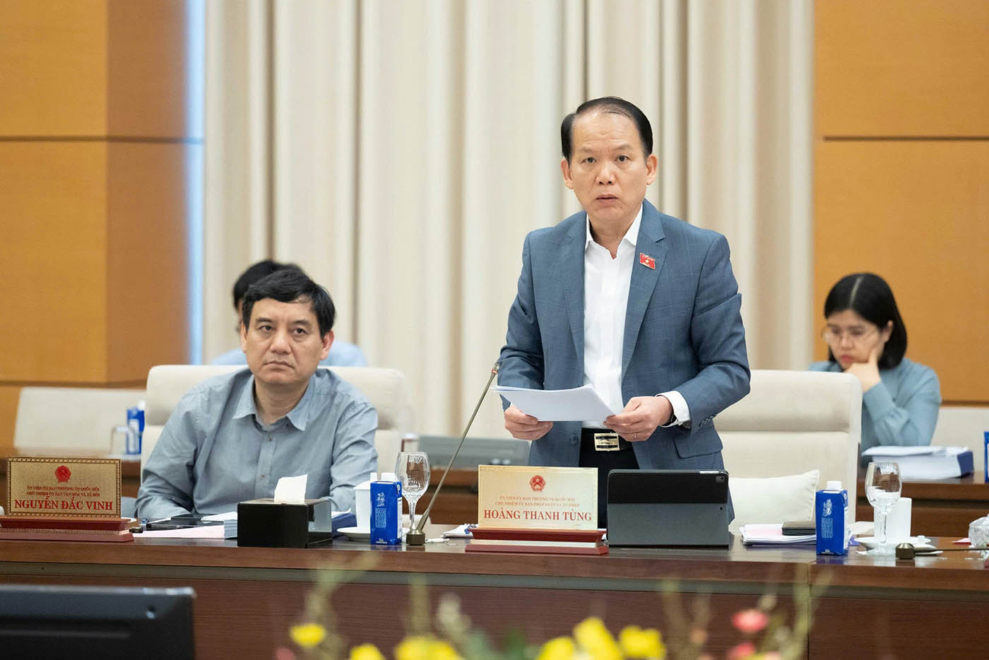 Chủ nhiệm Ủy ban Pháp luật và Tư pháp Hoàng Thanh Tùng. Ảnh: Vũ Hiếu.