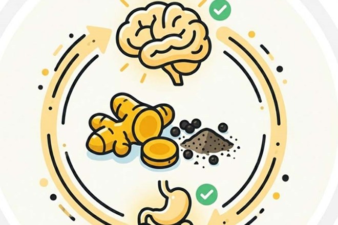 Nghệ và tiêu đen hỗ trợ toàn diện từ tiêu hóa đến não bộ