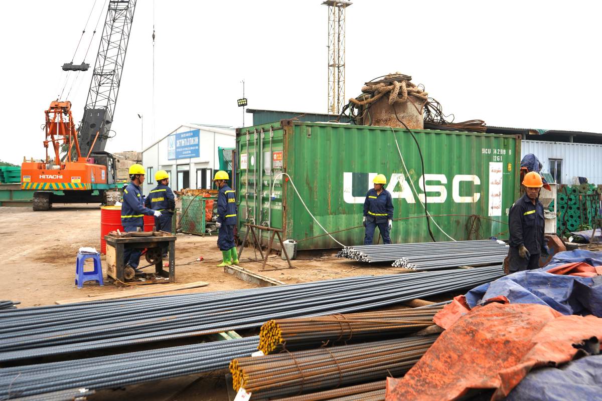 Vật tư được các đơn vị chủ động để không làm ảnh hưởng tiến độ dự án.