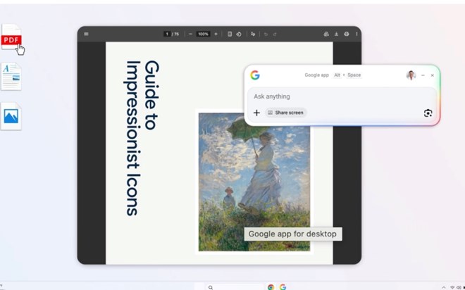 Google ra mắt ứng dụng AI riêng cho Windows, tích hợp tìm kiếm toàn diện