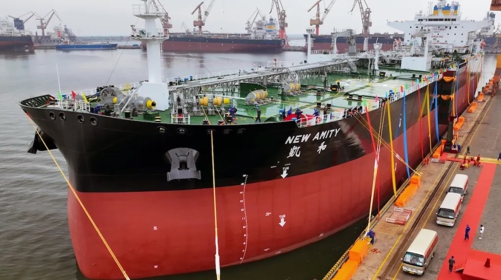 Các tàu chở dầu đi qua eo biển Hormuz đến Trung Quốc có thể bị ảnh hưởng bởi lệnh phong tỏa của Mỹ. Ảnh: Baidu