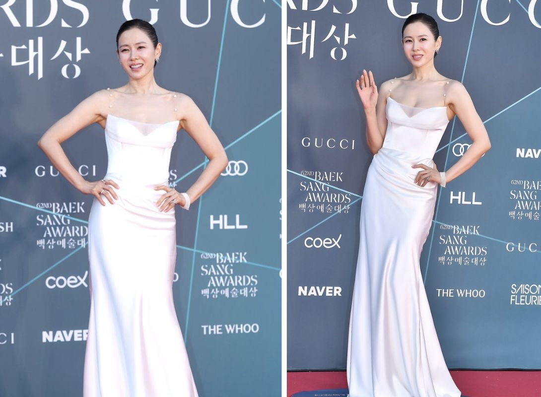Son Ye Jin tỏa sáng trên thảm đỏ Baeksang 2026. Ảnh: Lotte