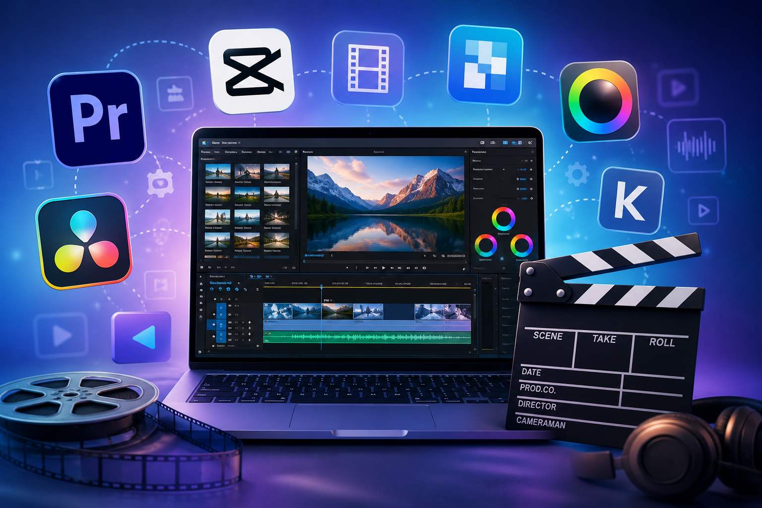 Không cần crack Premiere Pro, nhiều phần mềm miễn phí vẫn đủ mạnh để dựng video. Đồ họa: AI