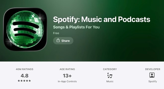 Spotify sẽ sớm đưa biểu tượng ứng dụng quen thuộc trở lại