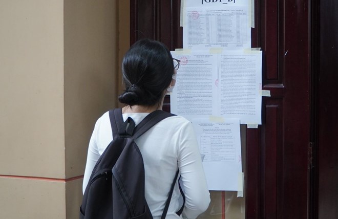 Thí sinh dự thi đánh giá năng lực tại TPHCM. Ảnh: Chân Phúc