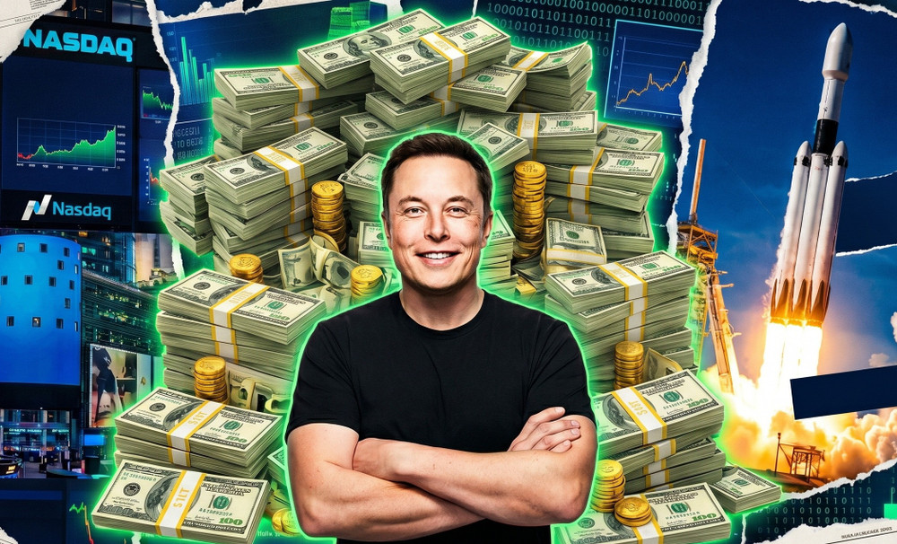 Tài sản của Elon Musk đã tăng vọt lên vượt mốc 1000 tỷ USD. Đồ họa: Gemini anh-1.jpg
