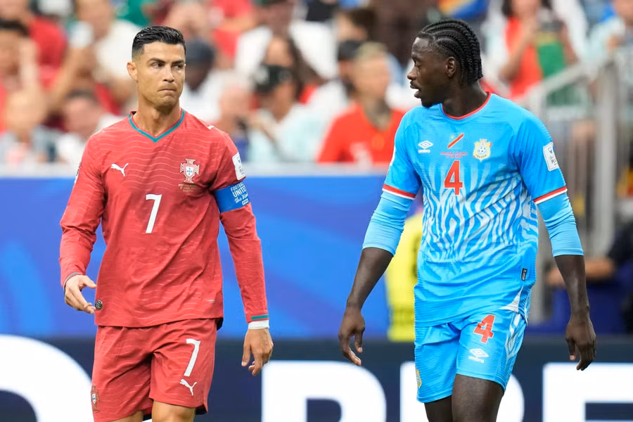 Ronaldo mờ nhạt khi Bồ Đào Nha bị CHDC Congo cầm hòa 1-1 tại World Cup 2026. ronaldo.jpg