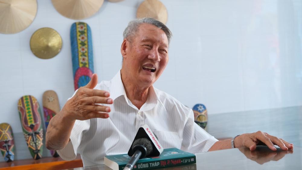 Ông Nguyễn Đắc Hiền - nguyên Phó Bí thư Thường trực Tỉnh ủy Đồng Tháp (cũ), nguyên phóng viên báo Cờ Giải Phóng. Ảnh: Phong Linh.