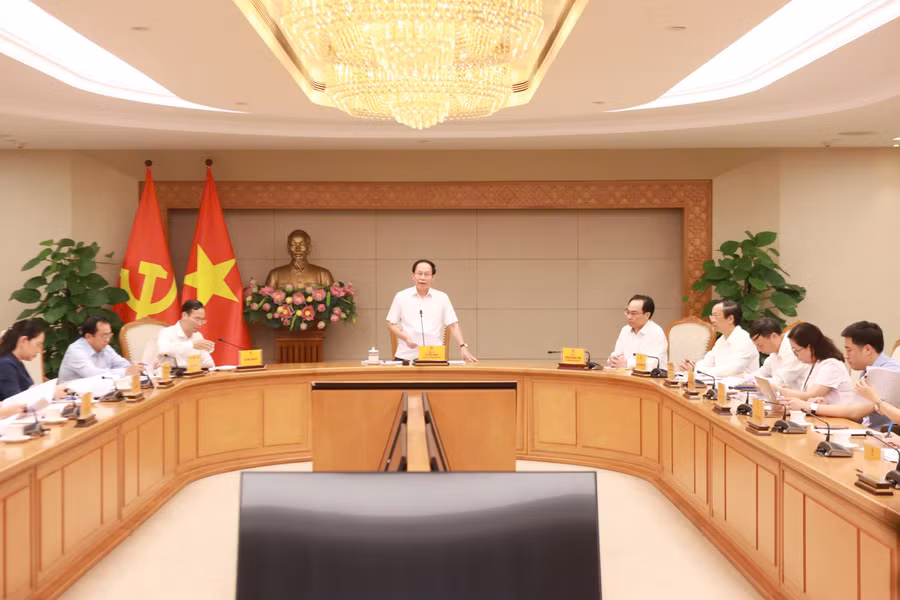 Phó Thủ tướng Lê Tiến Châu chủ trì buổi làm việc.